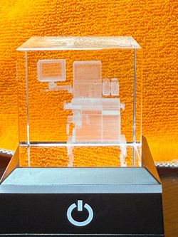 Custom laser engraved glass upon request