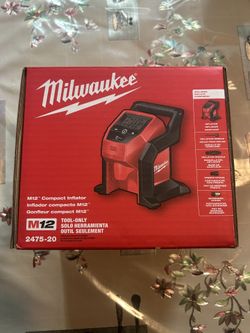 Milwaukee M12 12-Volt Lithium-lon Cordless Electric Portable Inflator (Tool-Only) $90 Firm