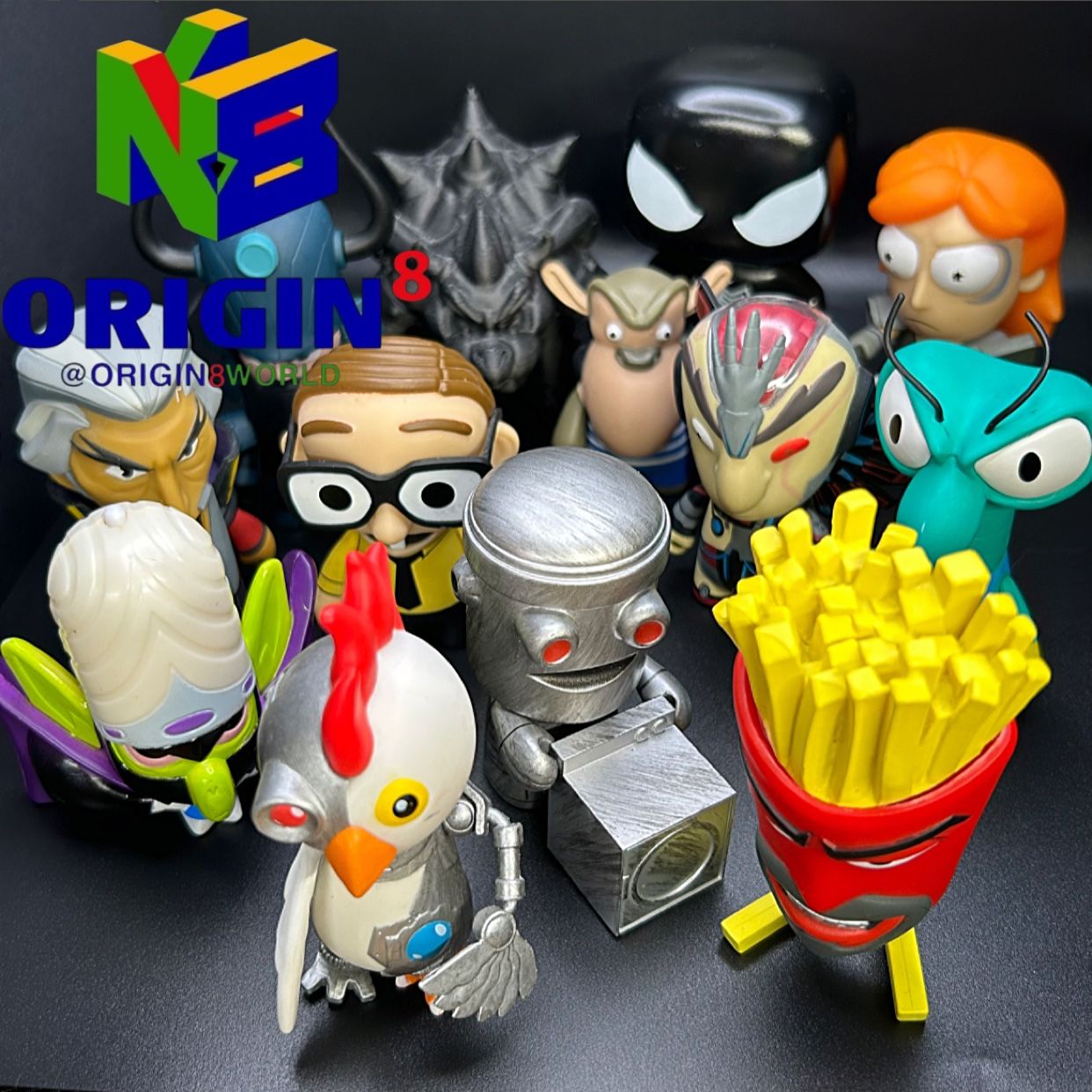 Various Funko Pop, 3D Printed, Kidrobot Adult Swim Series