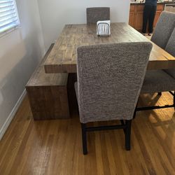 Dinning Room And 4 Chairs And Sitting Stool