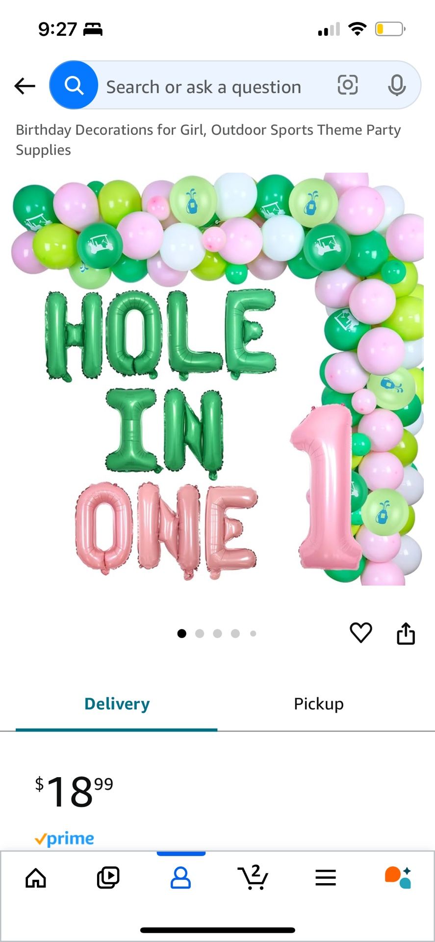 Hole In One First Birthday Supplies
