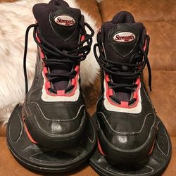 Strength Jump Training Shoes Basketball Elevated Sole Black/Red/White US 12