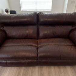 AFW Leather Reclining Loveseat