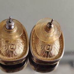 Amethyst Gold Earrings Studs