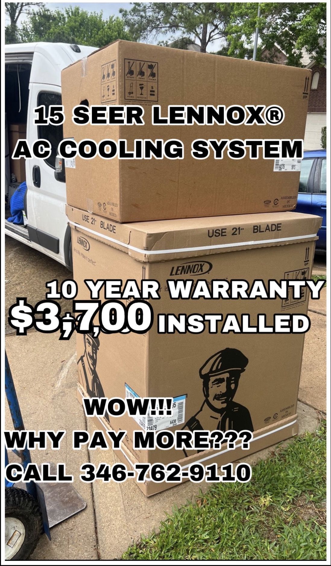 Lennox AC Cooling System Brand New W/ 10 Year Warranty