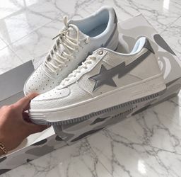 jjjjound x bapesta white grey