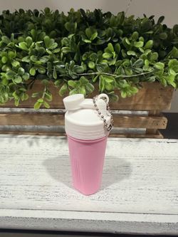 Gym shaker bottle chapstick holder keychain