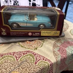 corvette 1957 1:24 die cast metal