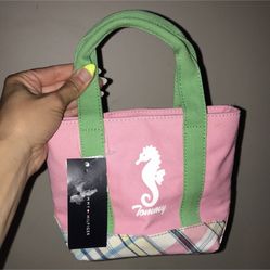 tommy hilfiger seahorse tote pink