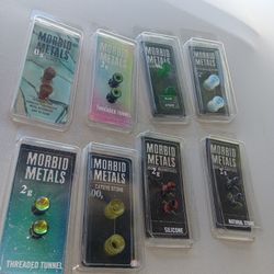 8 Morbid Metals Plugs Glass Natural Stone
