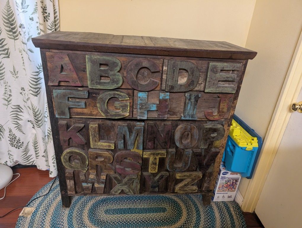 Solid Mango Wood Storage Cupboard