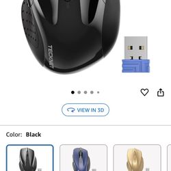 TECKNET Wireless Mouse, 2.4G Ergonomic Optical Mouse, Computer Mouse for Laptop, PC, Computer, Chromebook, Notebook, 6 Buttons, 24 Months Battery Life