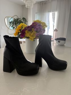 Platform Black Boots