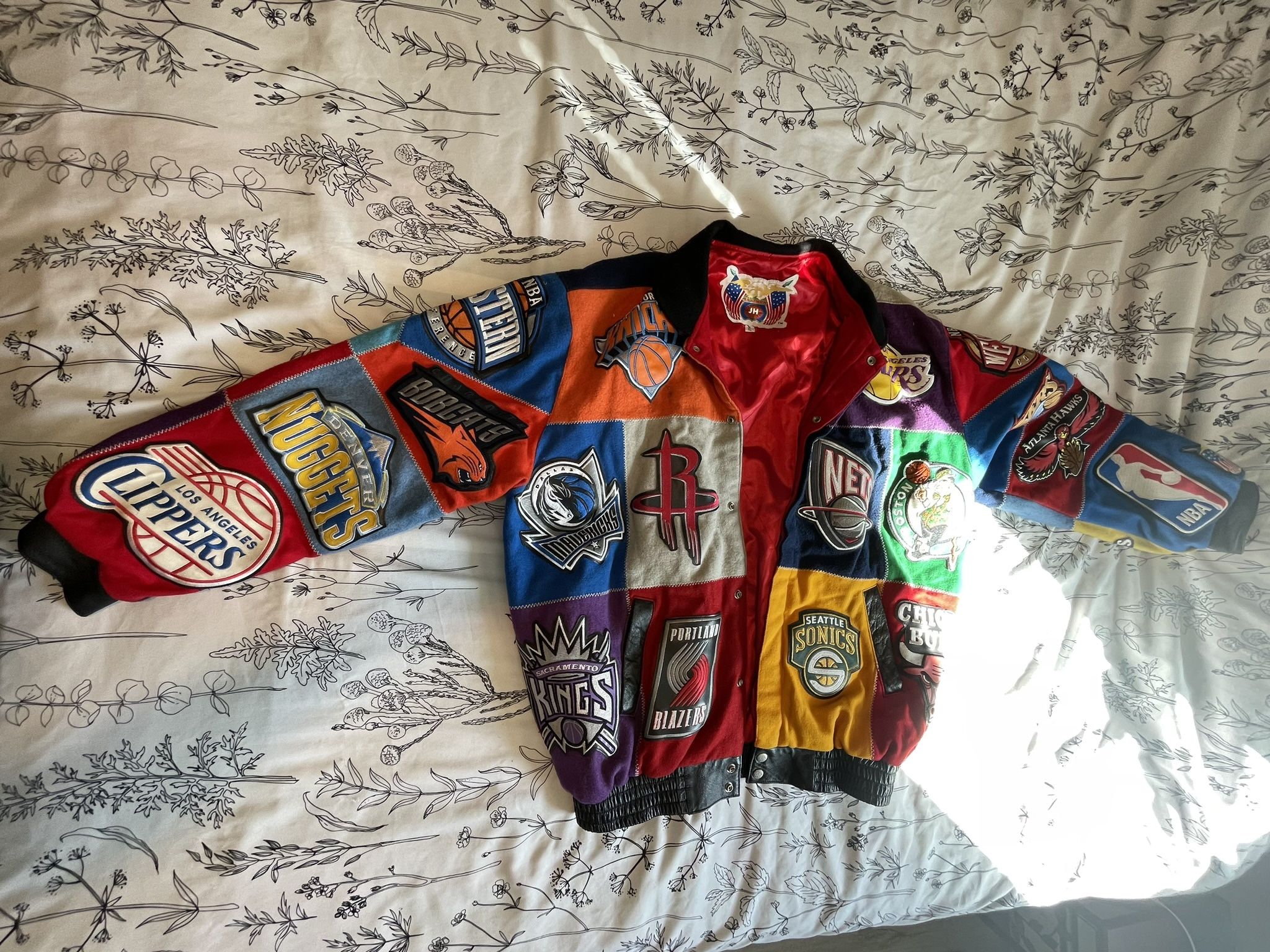 Vintage Jeff Hamilton NBA Wool/leather Varsity Jacket