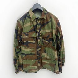 USMC Military Jacket Adult Small Camouflage Button Up Long Sleeve Mens
