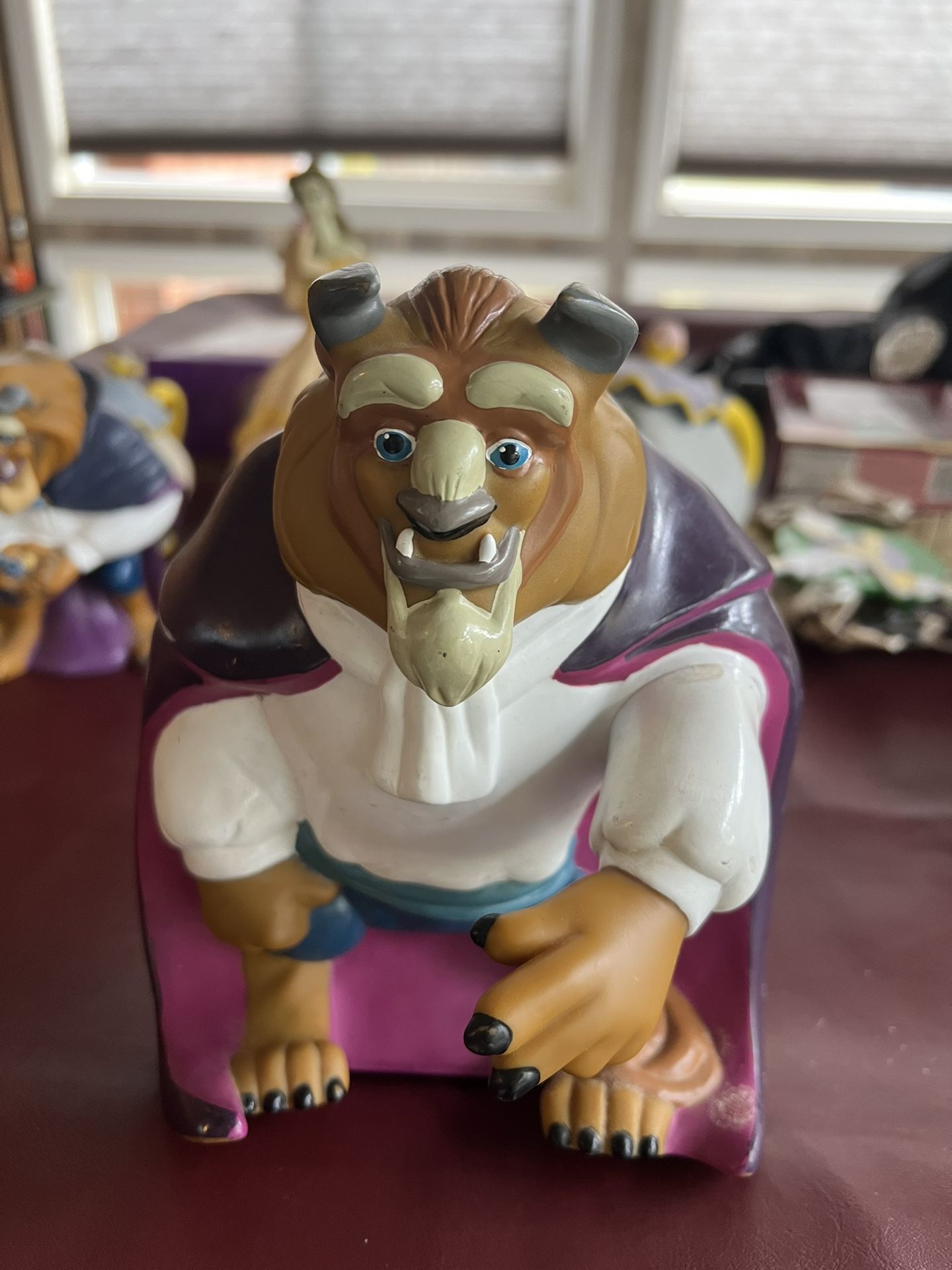 1993 Mattel Disney Beauty and the Beast "The Beast" Coin Bank Collectible 7"