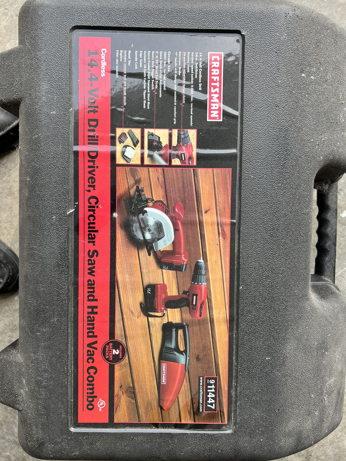 Craftsman Cordless Drill , Skill Saw And Dustbuster