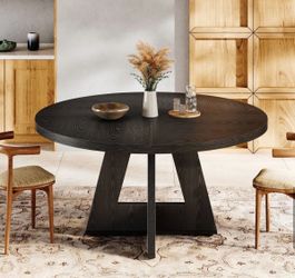 Brand new TribeSigns 47 in. Round Farmhouse Dining Table - Black