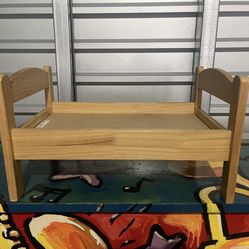 Wooden Doll Bed