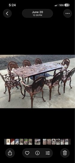 Aluminium Patio Dining Set with 8 Chairs