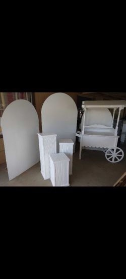 Backdrop, Candy Cart Pedestals