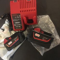 Milwaukee (replacement) 1828, 18volt , XC 9.0  6.0  W/Charger  3 Pc