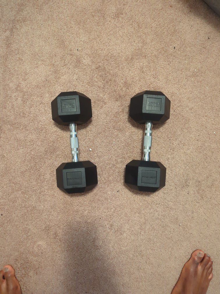 Two 25 Lbs Dumbbells 