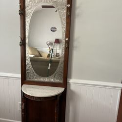Half Moon Console Table With Mirror 