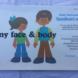 Vintage Judy Instructo Flannel Board Set Number 284 My Face And Body