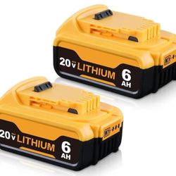 2-Pack 6.0Ah High Capacity Replacement for Dewalt 20V Max Tools,