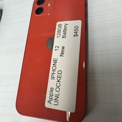 Apple iPhone 12 128gb Unlocked New Battery 