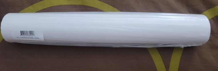 Arts & Crafts White Kraft Paper Roll - 18 Inch x 100 Feet