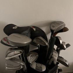 Golden Bear Golf Club Set And Bag With Extras