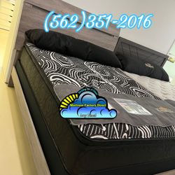 Modern Grey Queen Wood Bed Frame Cama Base 