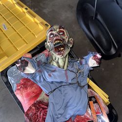 Hanging Barbwire Zombie