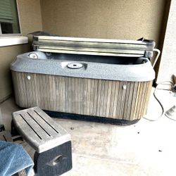 Deluxe Jacuzzi Hot Tub Cover And Steps 