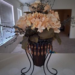 Artificial Floral Arrangement W/Stand