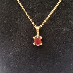 Genuine Red Garnet Necklace 