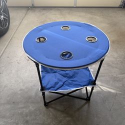 Folding Table With Cupholders