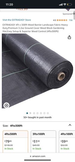 4ft X 300ft Landscape Weed Barrier 