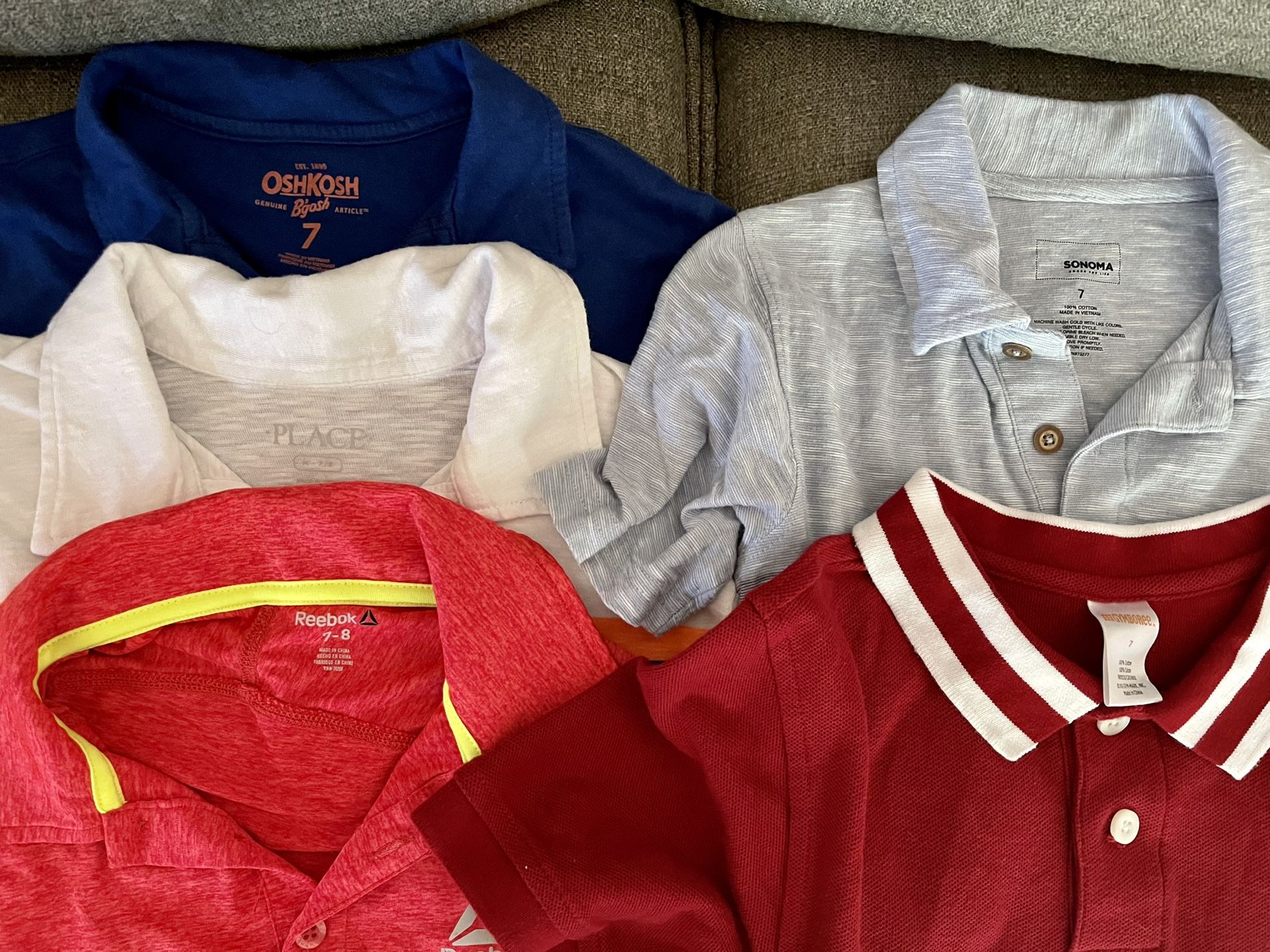 Size 7-8 Polo Shirts X 5