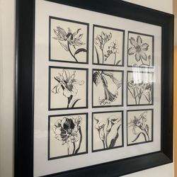 Oversized Framed Floral Prints