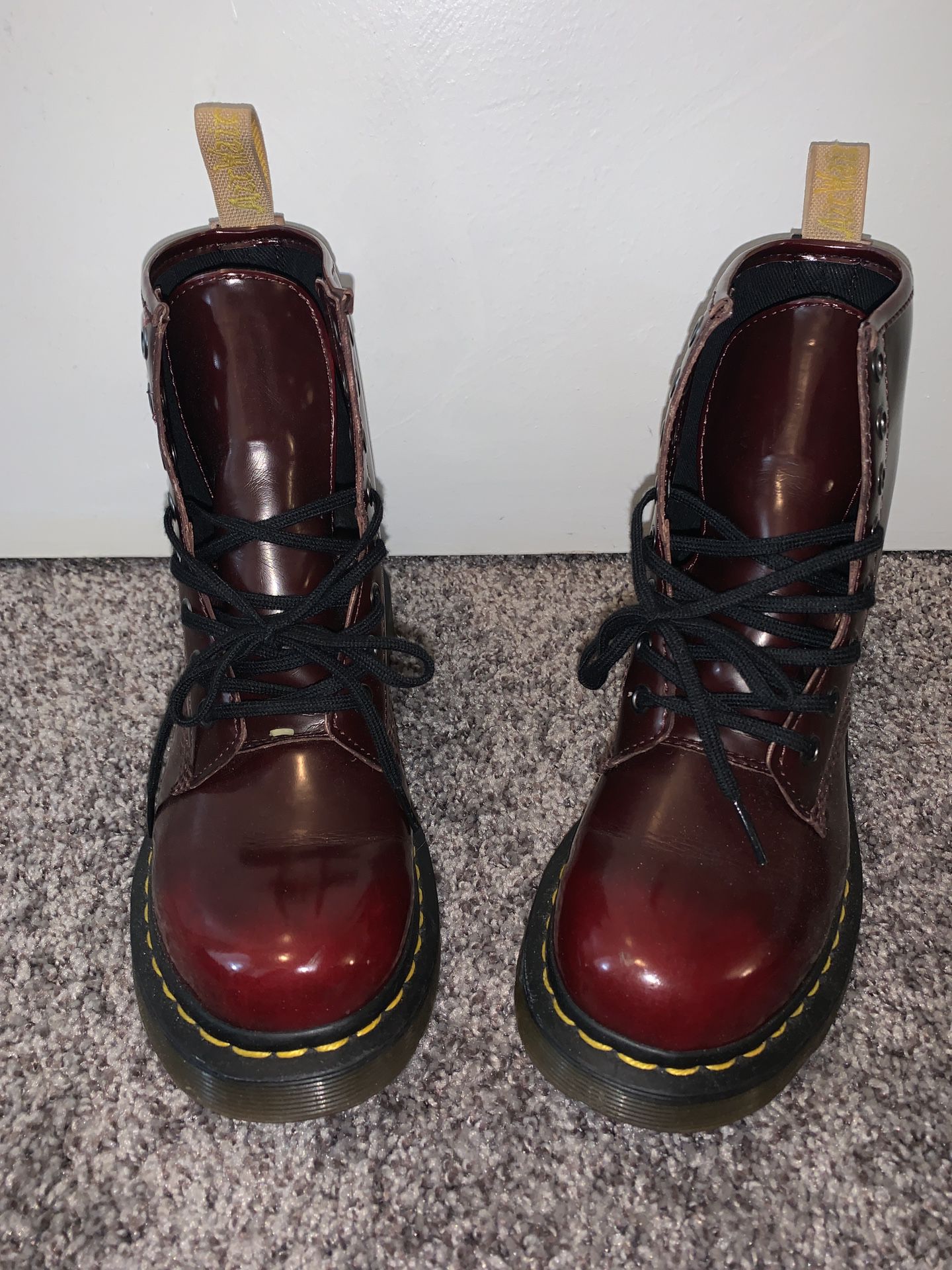 Doc Marten, vegan boots, boots, doc martens, rain boots, red boots, Dr. Martens