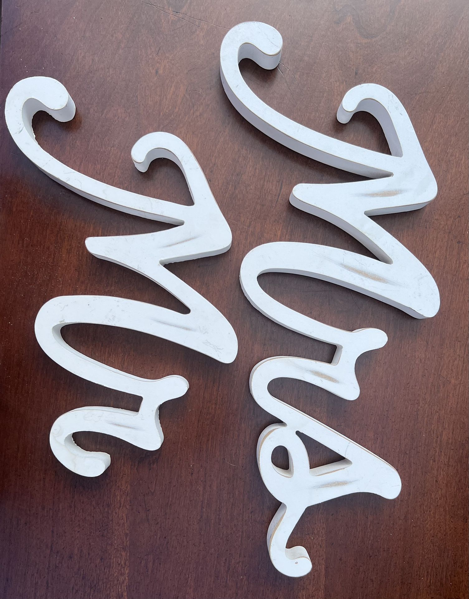 Mr and Mrs Script Letters 