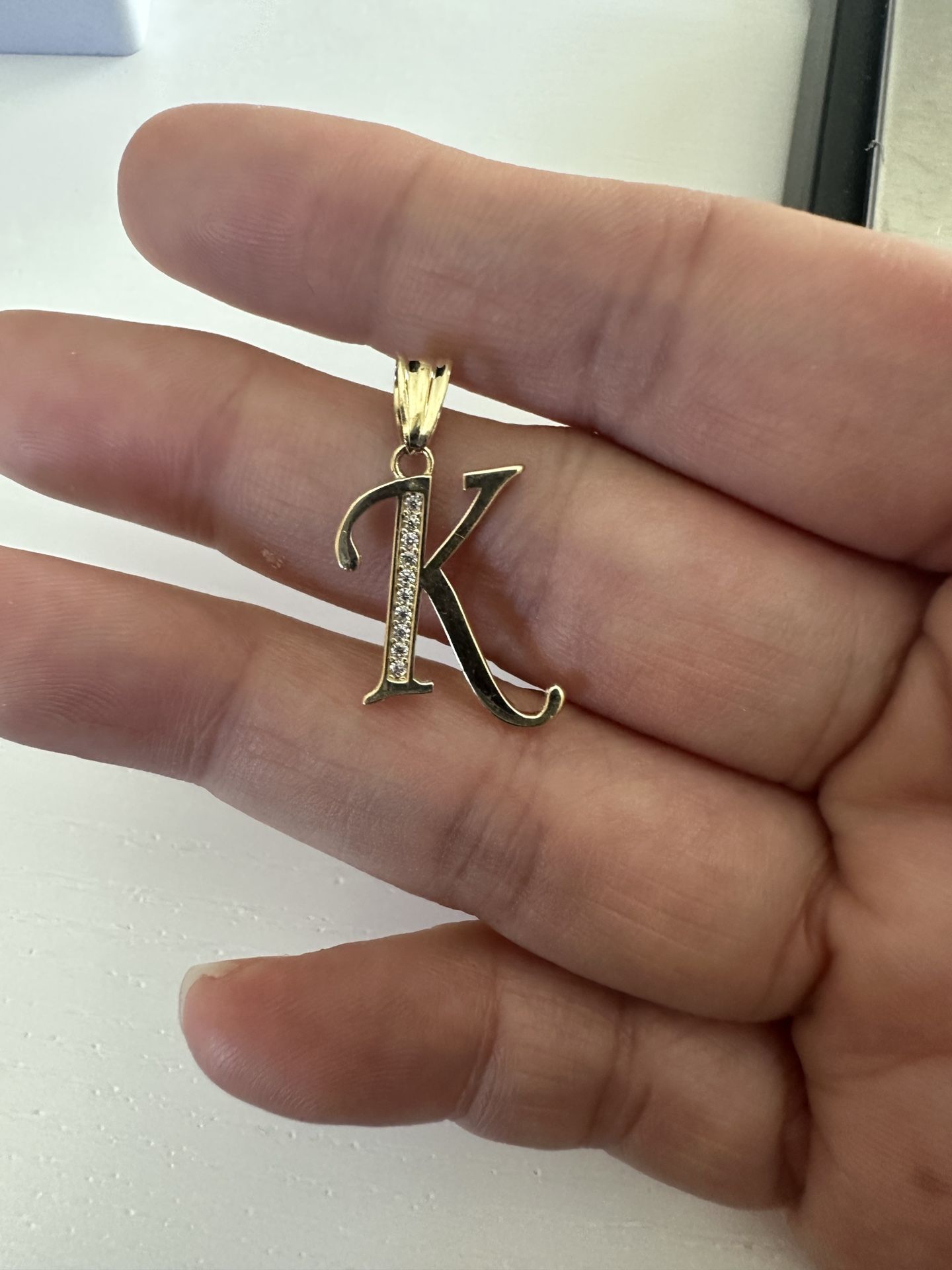 Gold Initial k Pendant 10kt Yellow Gold