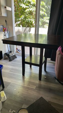 Dark Wood Table – Two Piece Design