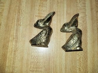 Vintage Brass Pelican Figures