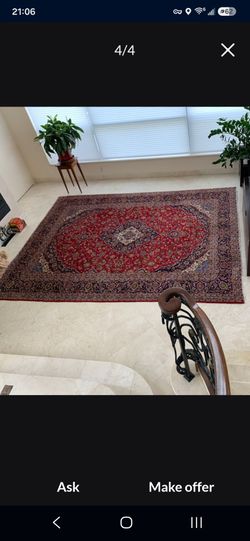 Persian Rug Kashan Handknotted 13x10