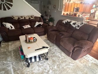 Reclining couch and love seat