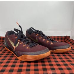 Nike Kobe 9 IX Deep Garnet Red Gold Orange Black Mens Size 7.5 Rare 646701-678